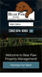 Mobile Screenshot of bearpawrentals.com