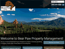 Tablet Screenshot of bearpawrentals.com